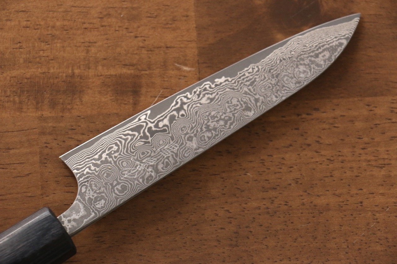 Masakage Kumo VG10 Damascus Petty-Utility 120mm Shitan Handle - Japanny - Best Japanese Knife