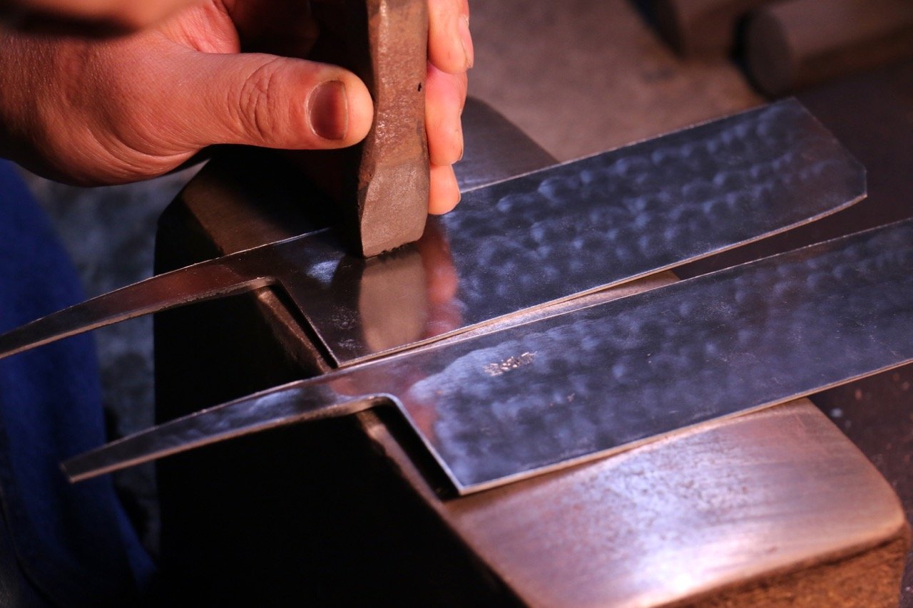Nao Yamamoto Blue Steel No.2 Kurouchi Small Santoku 150mm - Japanny - Best Japanese Knife