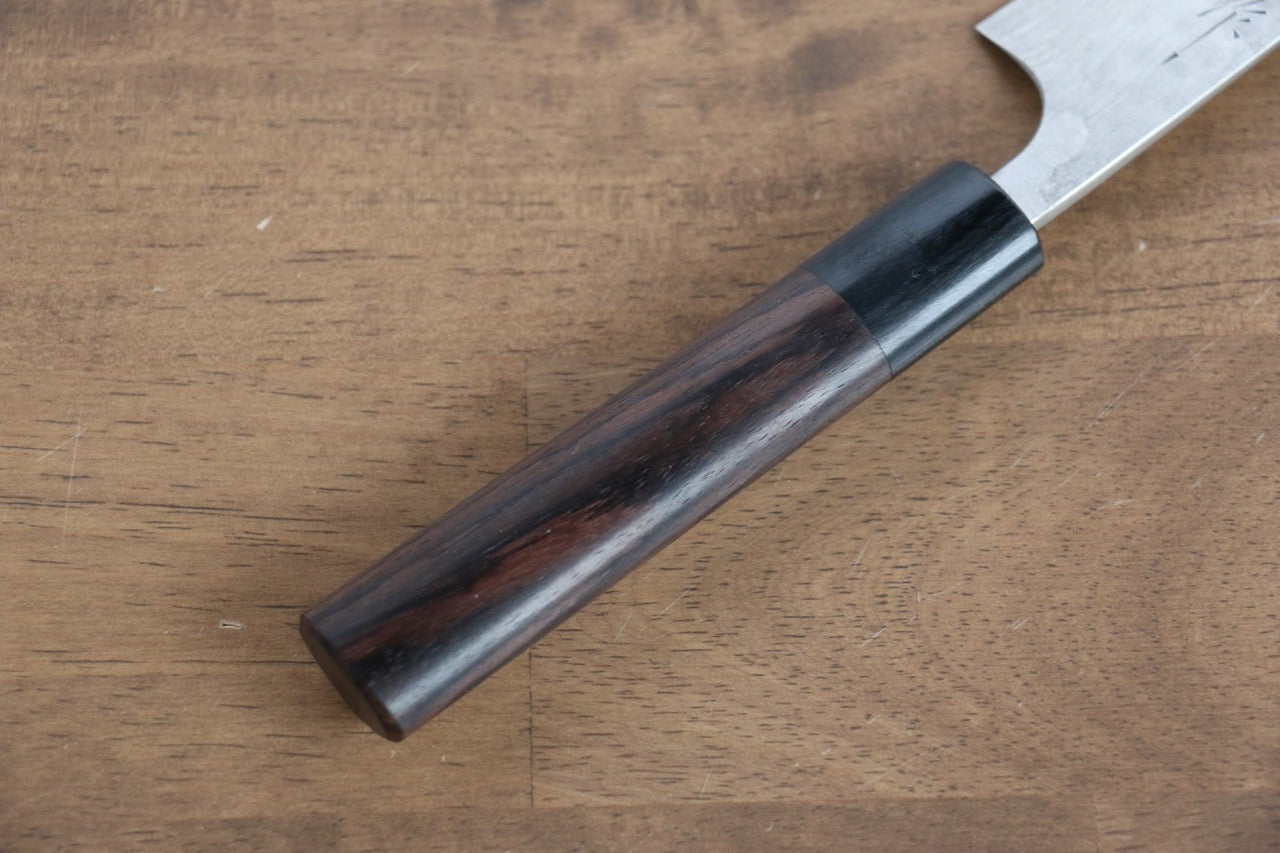 Nao Yamamoto SRS13 Damascus Hammered(Maru) Petty-Utility 160mm Shitan Handle - Japanny - Best Japanese Knife