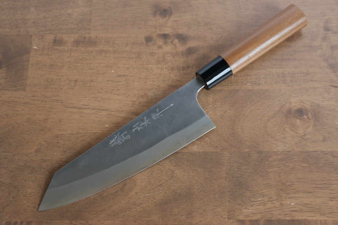 Nao Yamamoto Silver Steel No.3 Nashiji Bunka 180mm Walnut Handle - Japanny - Best Japanese Knife