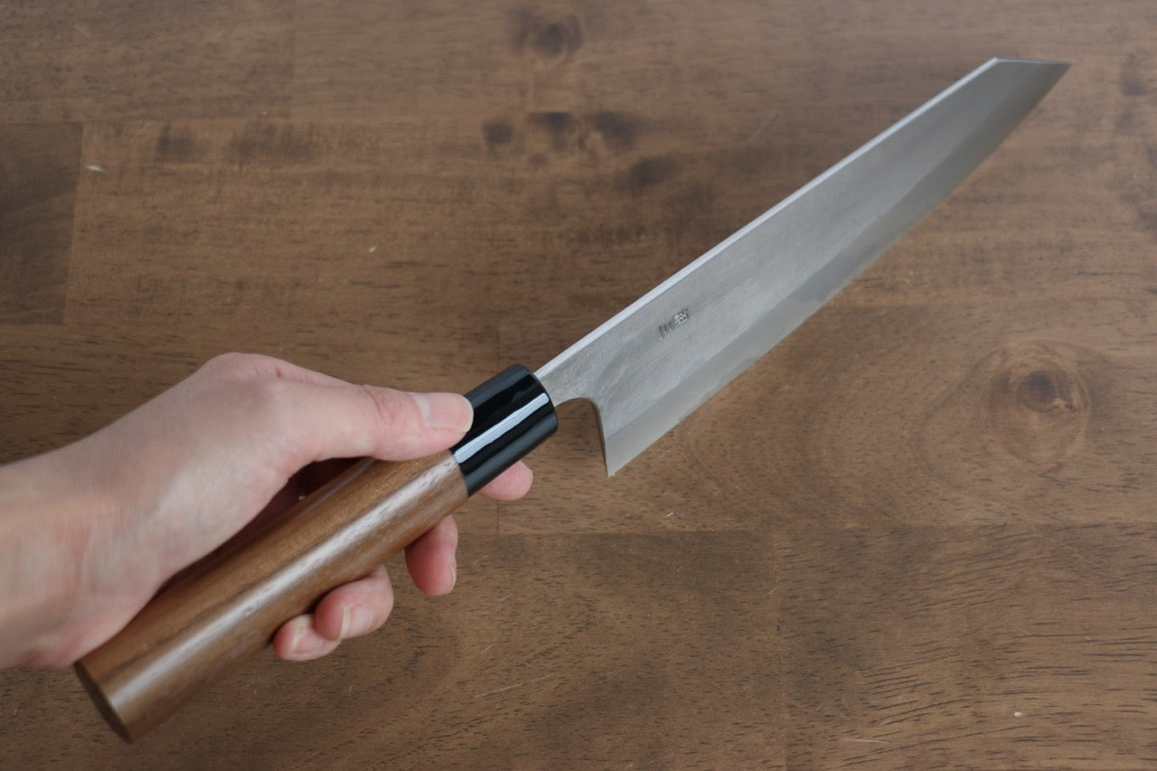 Nao Yamamoto Silver Steel No.3 Nashiji Bunka 180mm Walnut Handle - Japanny - Best Japanese Knife