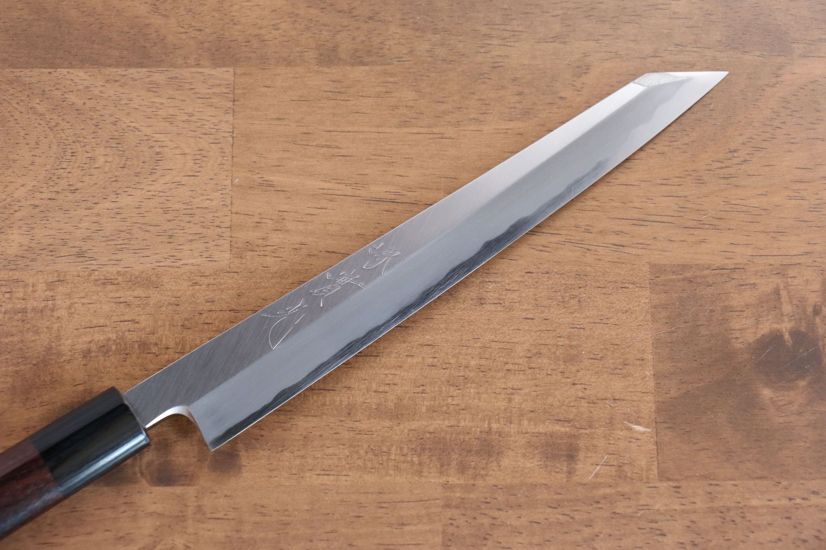 Jikko White Steel No.2 Kiritsuke Yanagiba  210mm Shitan Handle - Japanny - Best Japanese Knife
