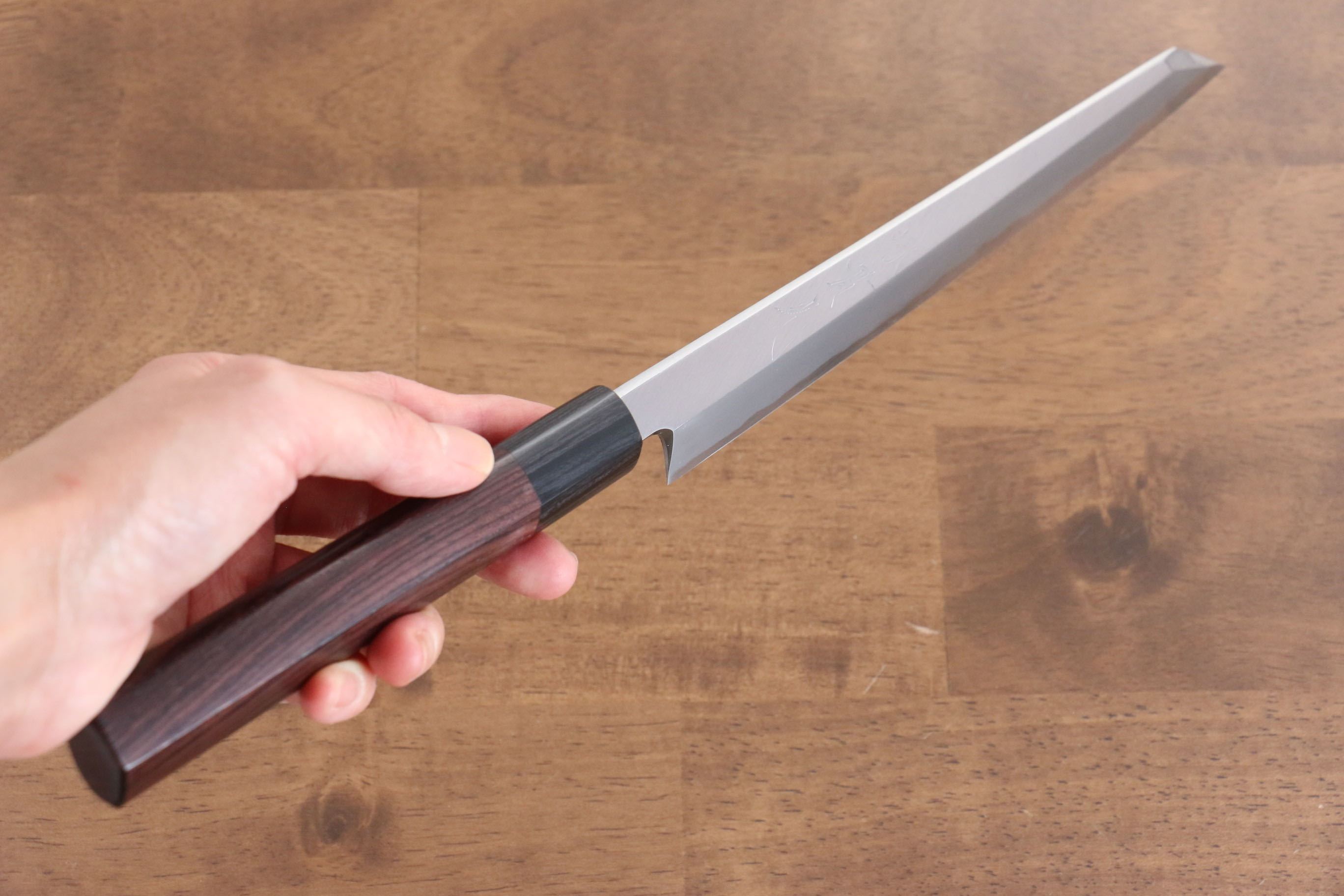 Jikko White Steel No.2 Kiritsuke Yanagiba  210mm Shitan Handle - Japanny - Best Japanese Knife