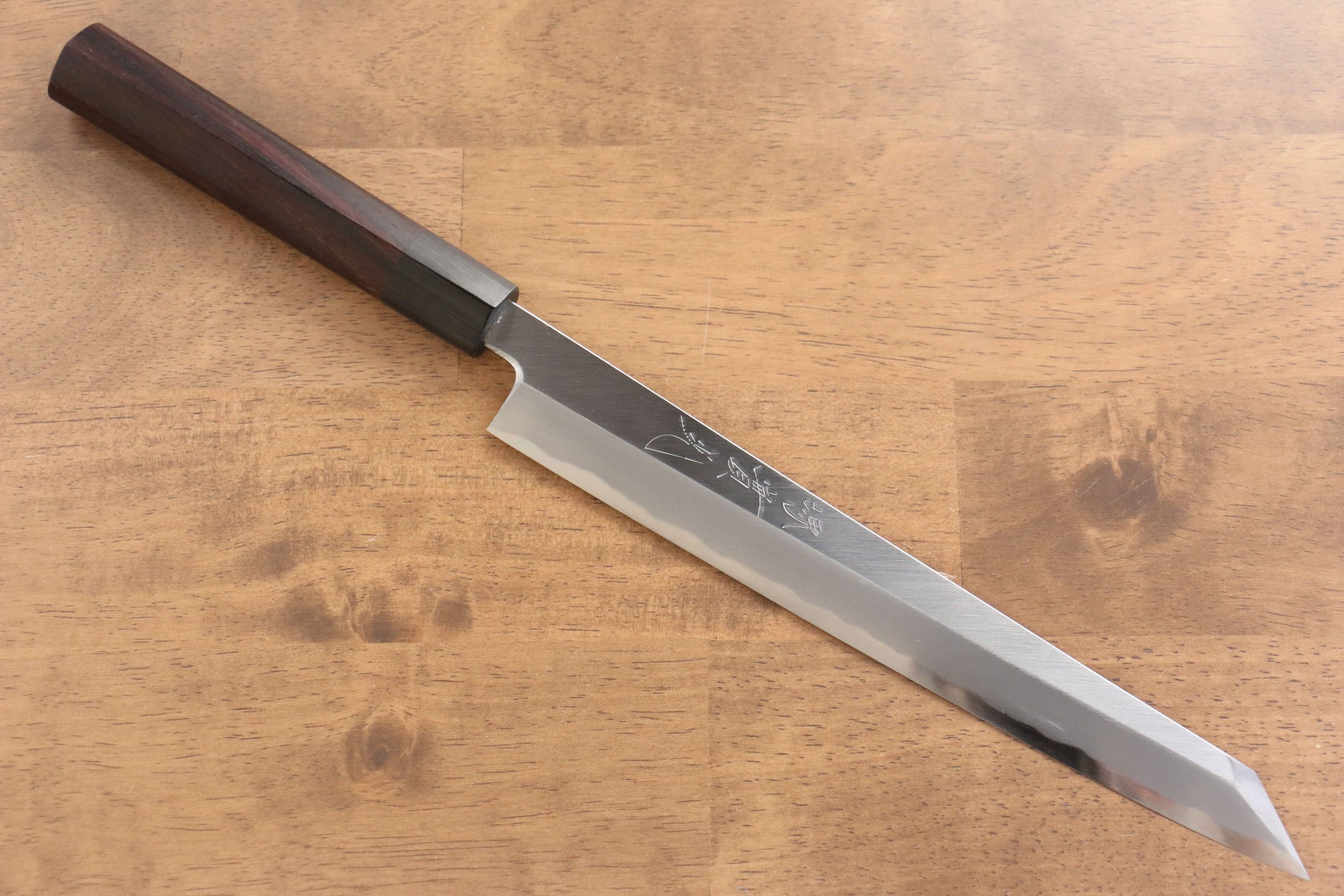 Jikko White Steel No.2 Kiritsuke Yanagiba  240mm Shitan Handle - Japanny - Best Japanese Knife