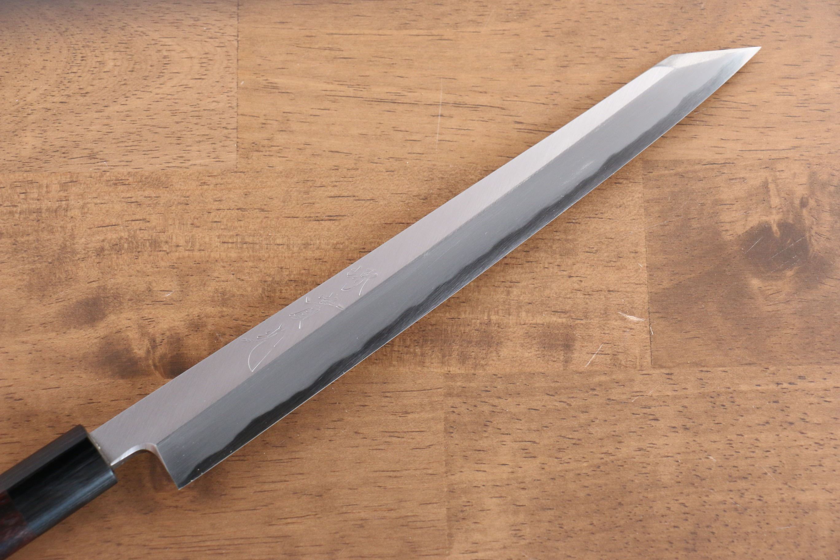 Jikko White Steel No.2 Kiritsuke Yanagiba  240mm Shitan Handle - Japanny - Best Japanese Knife