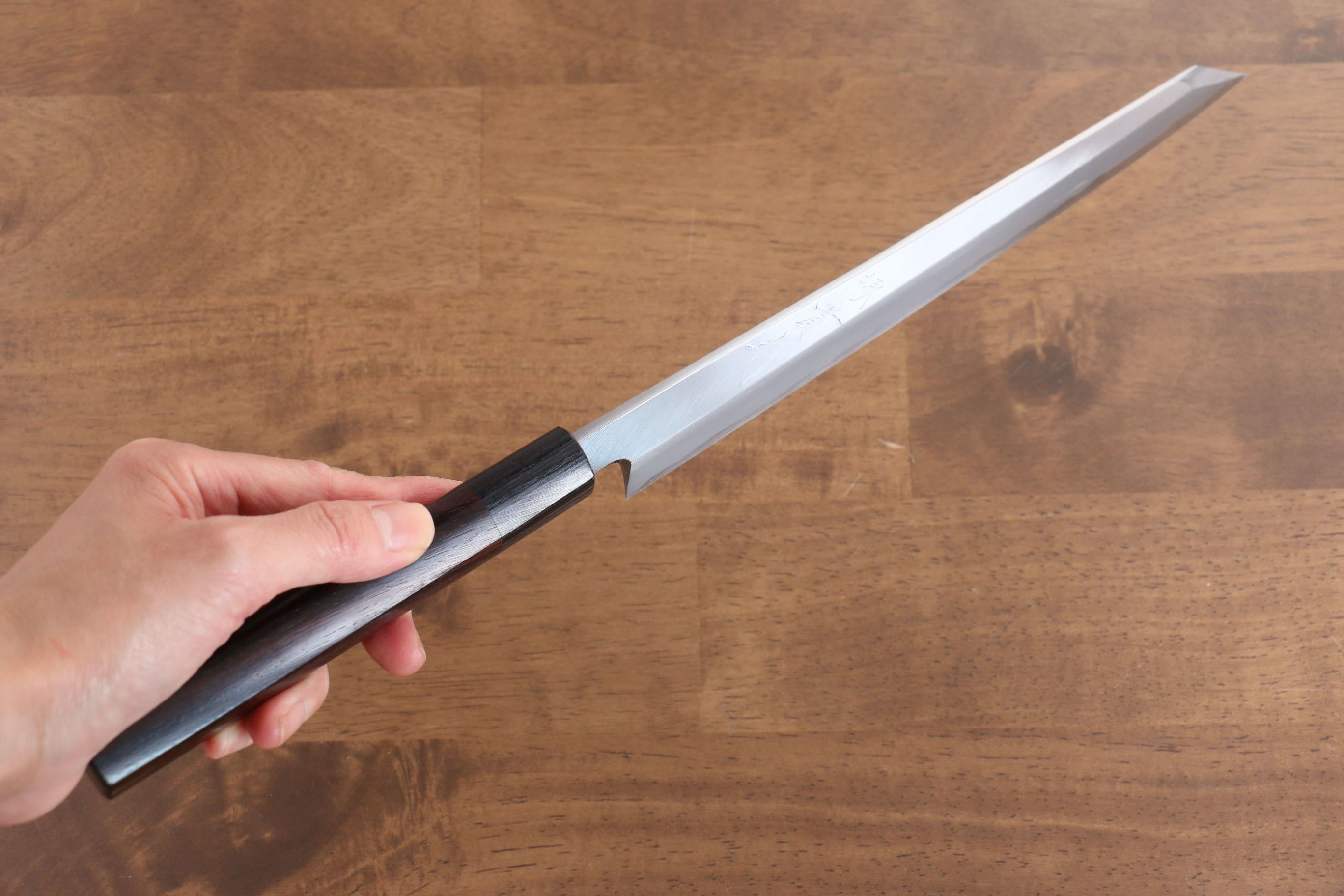 Jikko White Steel No.2 Kiritsuke Yanagiba  240mm Shitan Handle - Japanny - Best Japanese Knife