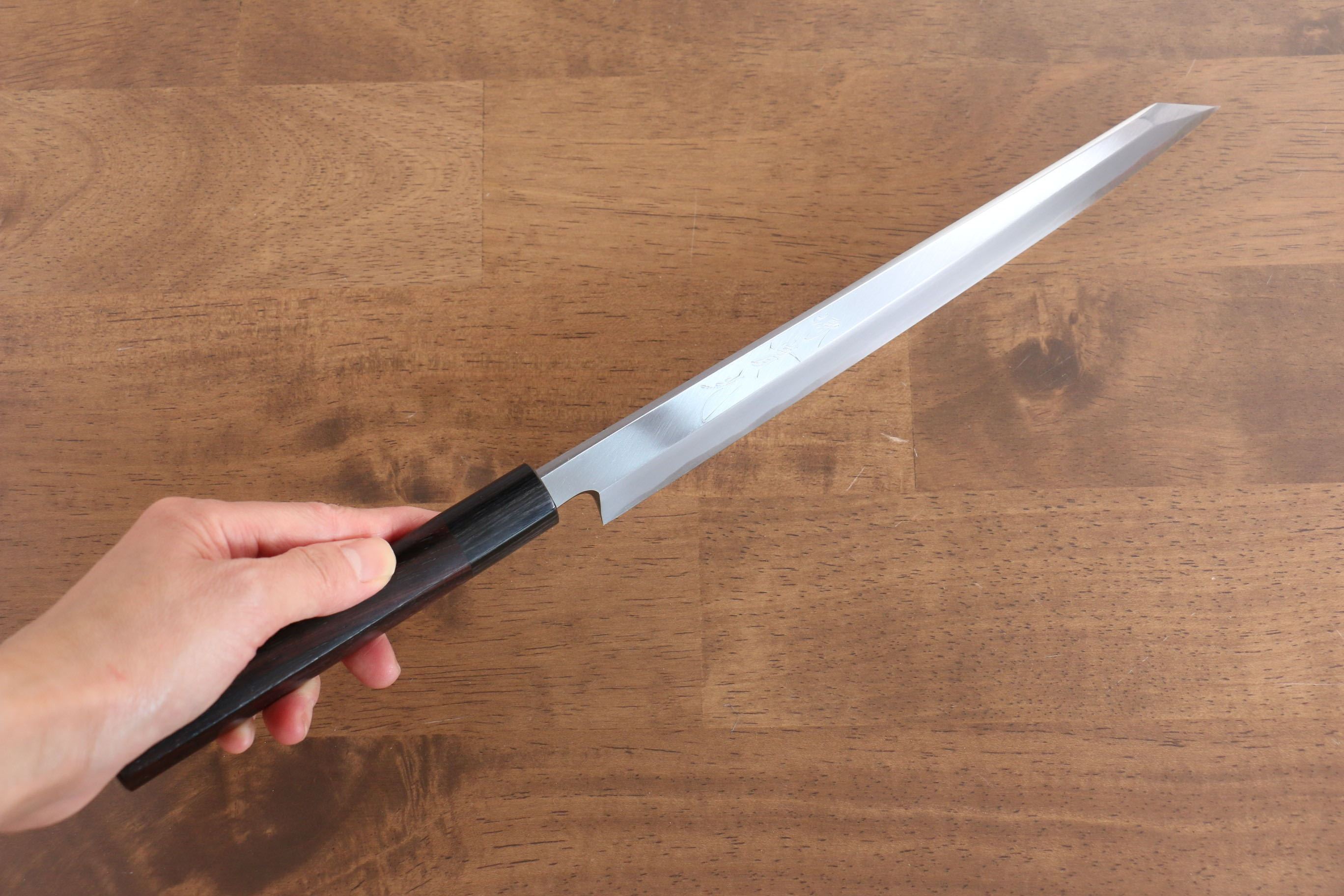 Jikko White Steel No.2 Kiritsuke Yanagiba  240mm Shitan Handle - Japanny - Best Japanese Knife
