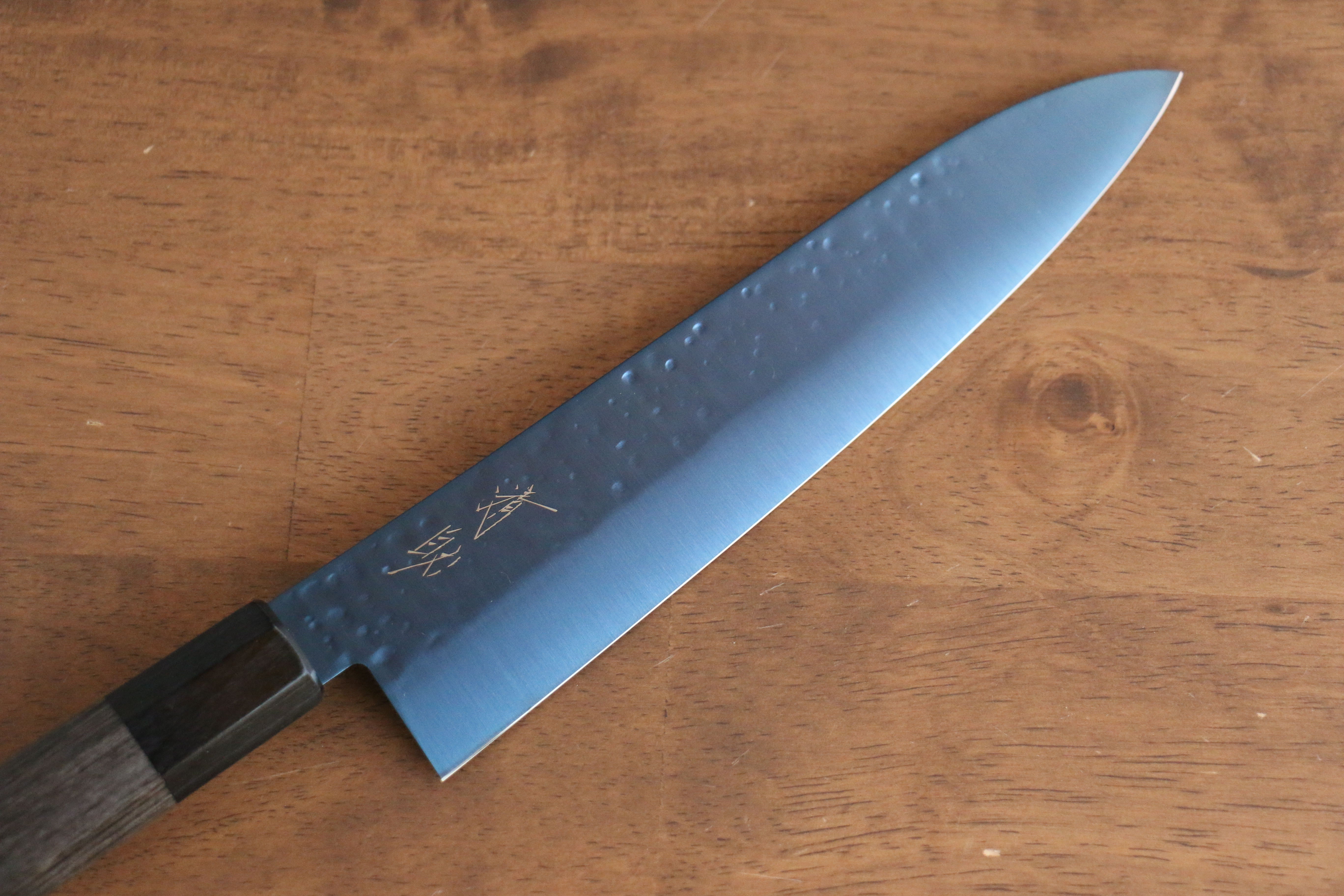 Seisuke SK-85 Ion plating Hammered Gyuto 210mm Gray Pakka wood Handle - Japanny - Best Japanese Knife