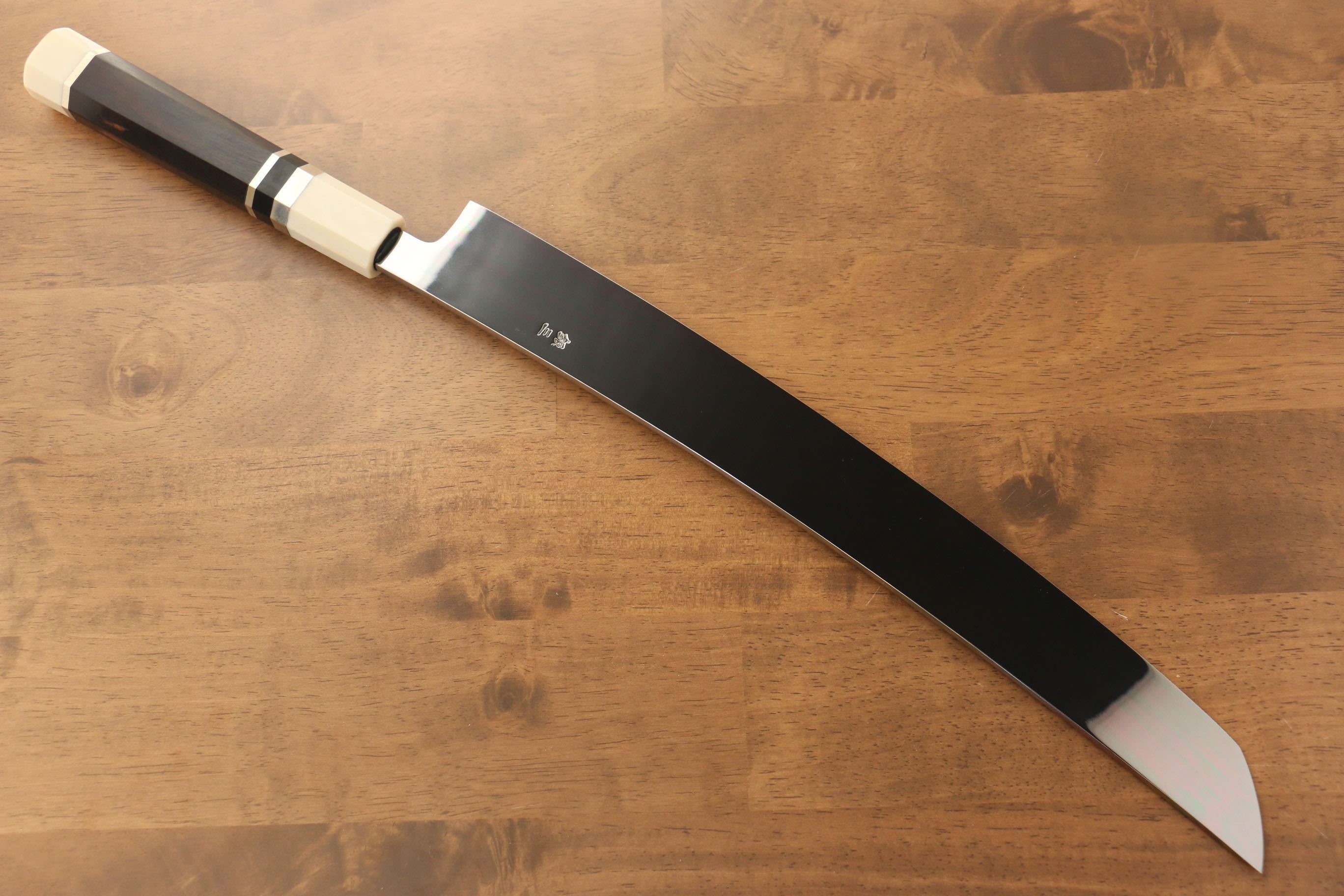 Jikko Silver Steel No.3 Sakimaru Yanagiba  360mm Ebony with Ring Handle - Japanny - Best Japanese Knife