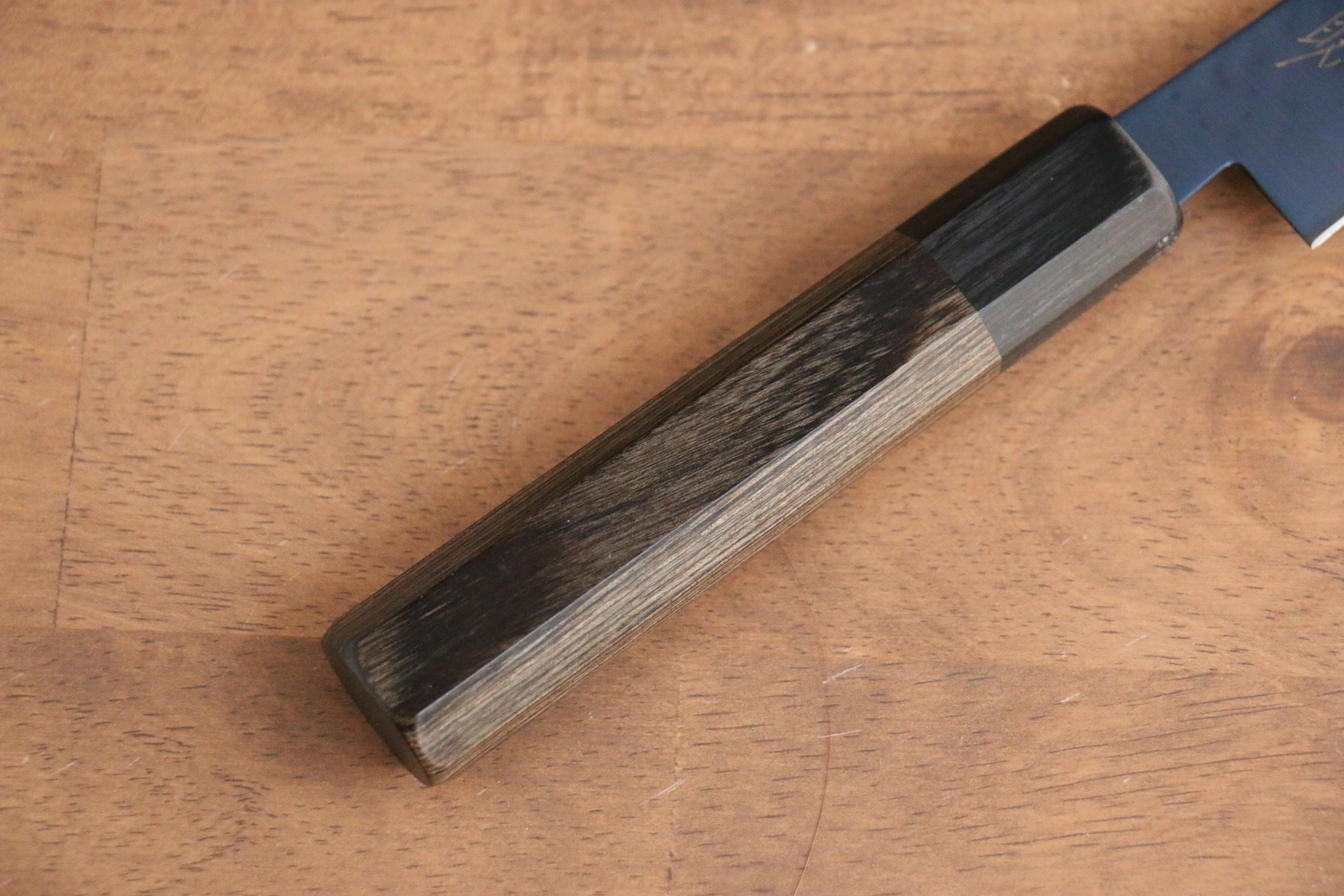 Seisuke SK-85 Ion plating Hammered Petty-Utility 120mm Gray Pakka wood Handle - Japanny - Best Japanese Knife