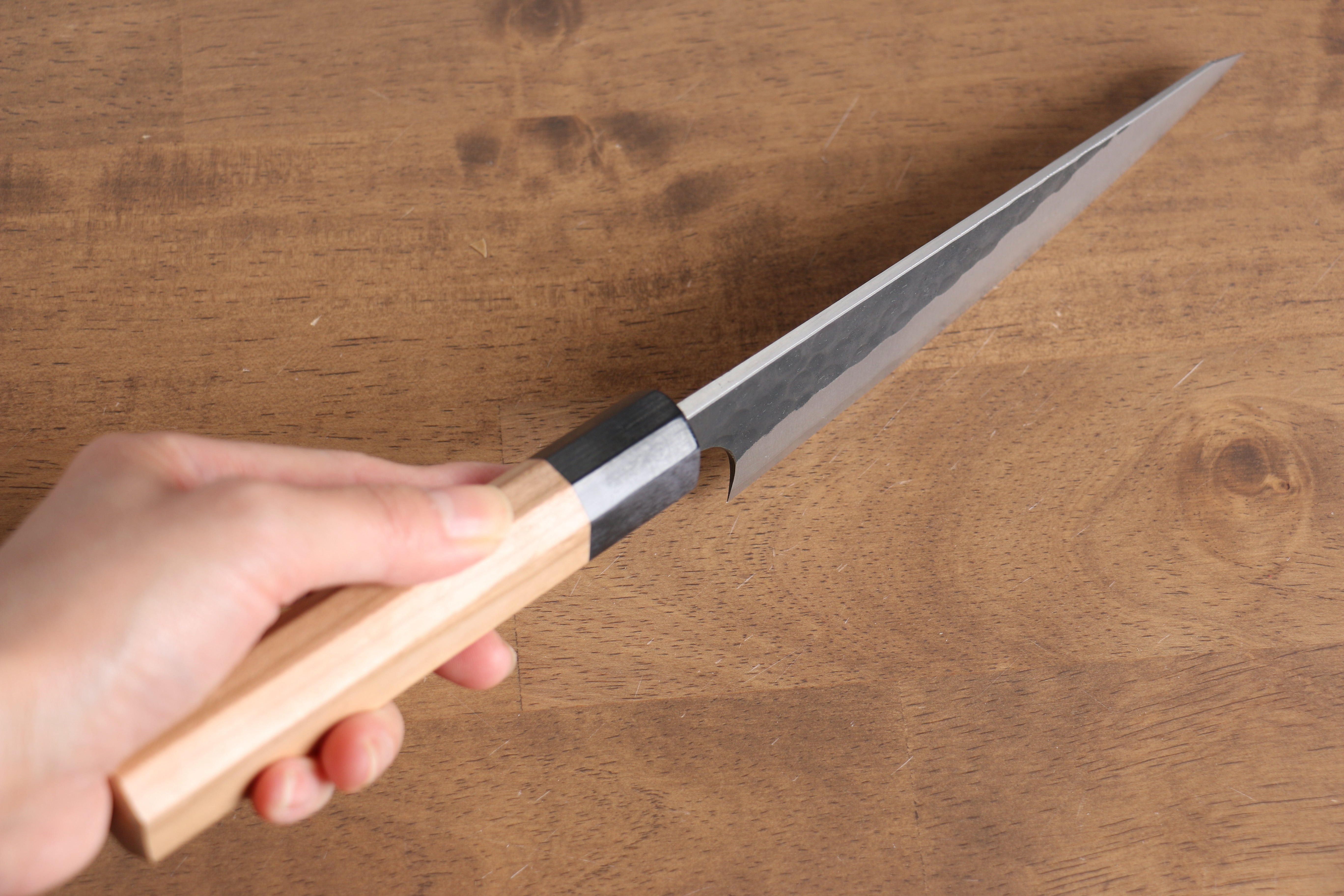 Masakage Koishi Blue Super Black Finished Honesuki Boning 150mm American Cherry Handle - Japanny - Best Japanese Knife
