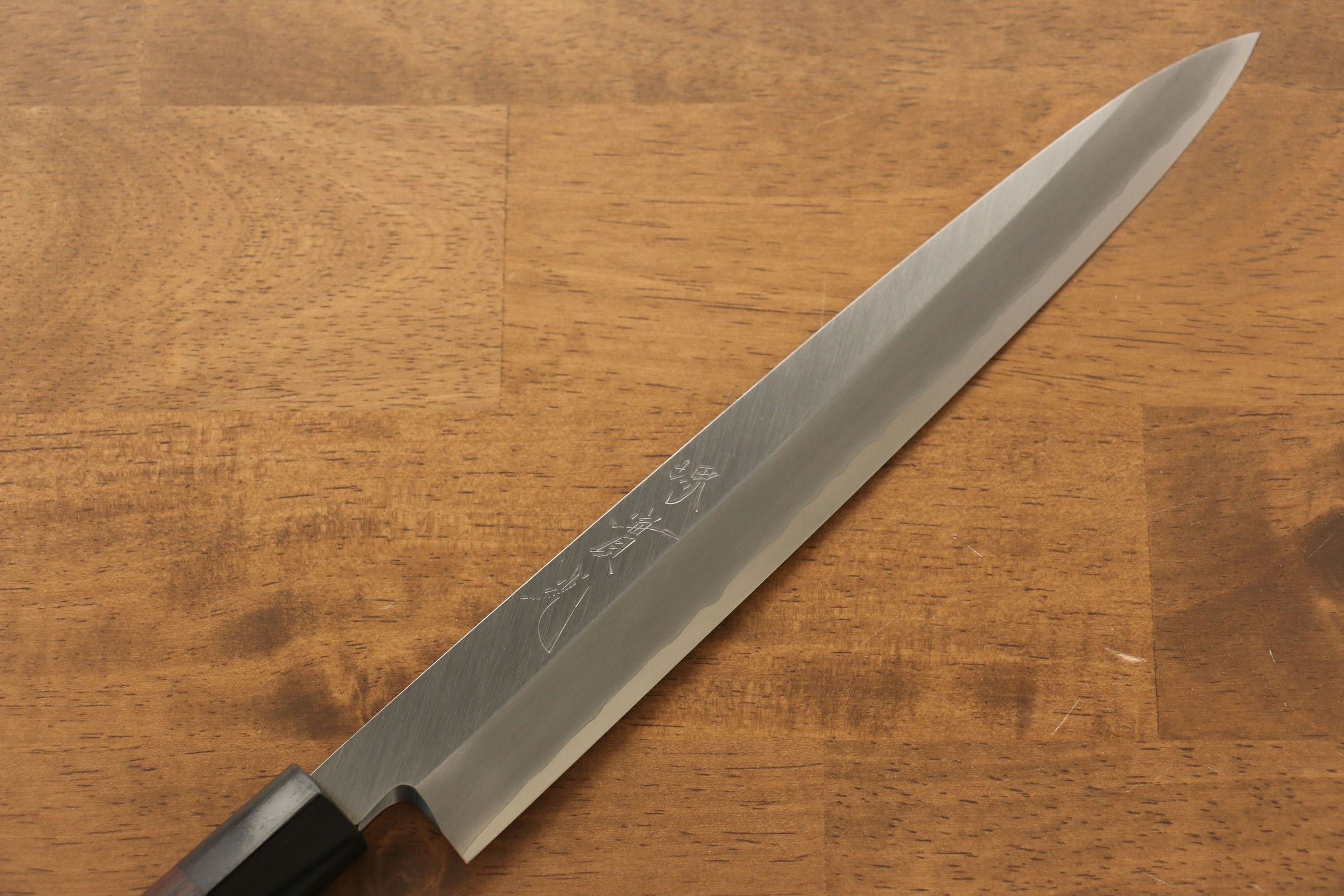 Jikko Silver Steel No.3 Yanagiba  240mm Shitan Handle - Japanny - Best Japanese Knife