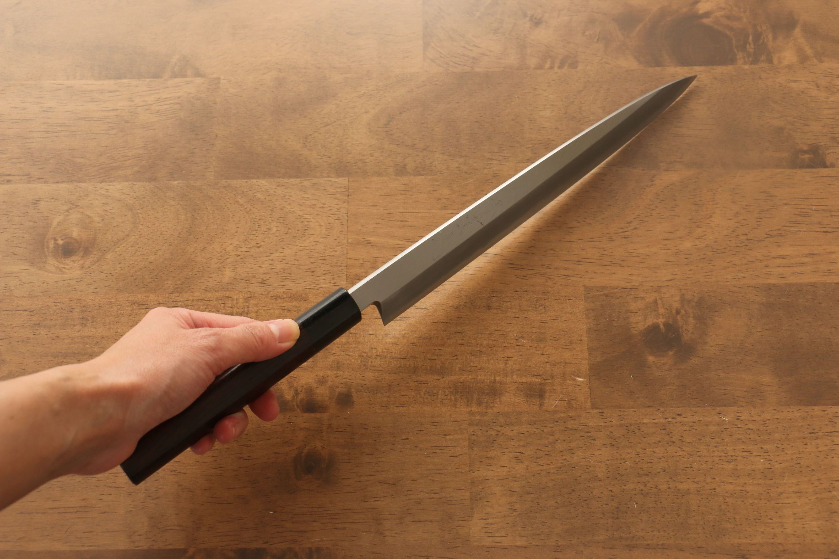 Jikko Silver Steel No.3 Yanagiba  240mm Shitan Handle - Japanny - Best Japanese Knife