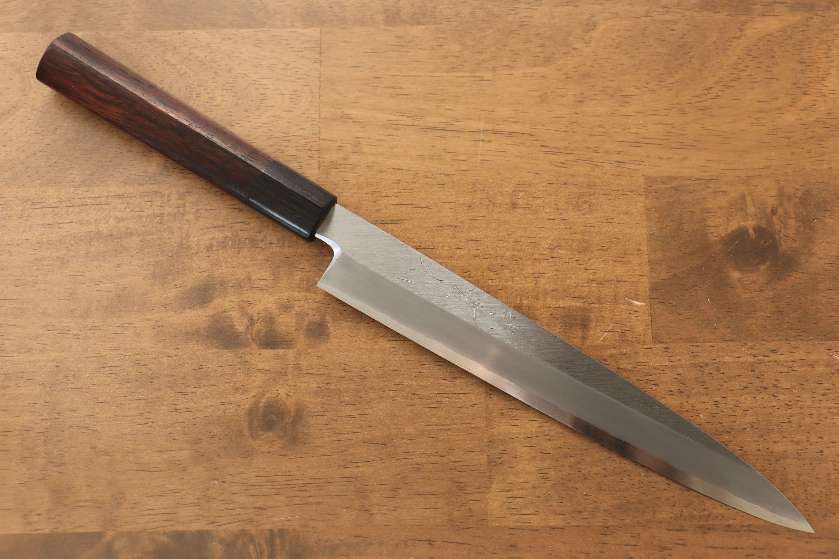 Jikko Silver Steel No.3 Yanagiba  210mm Shitan Handle - Japanny - Best Japanese Knife
