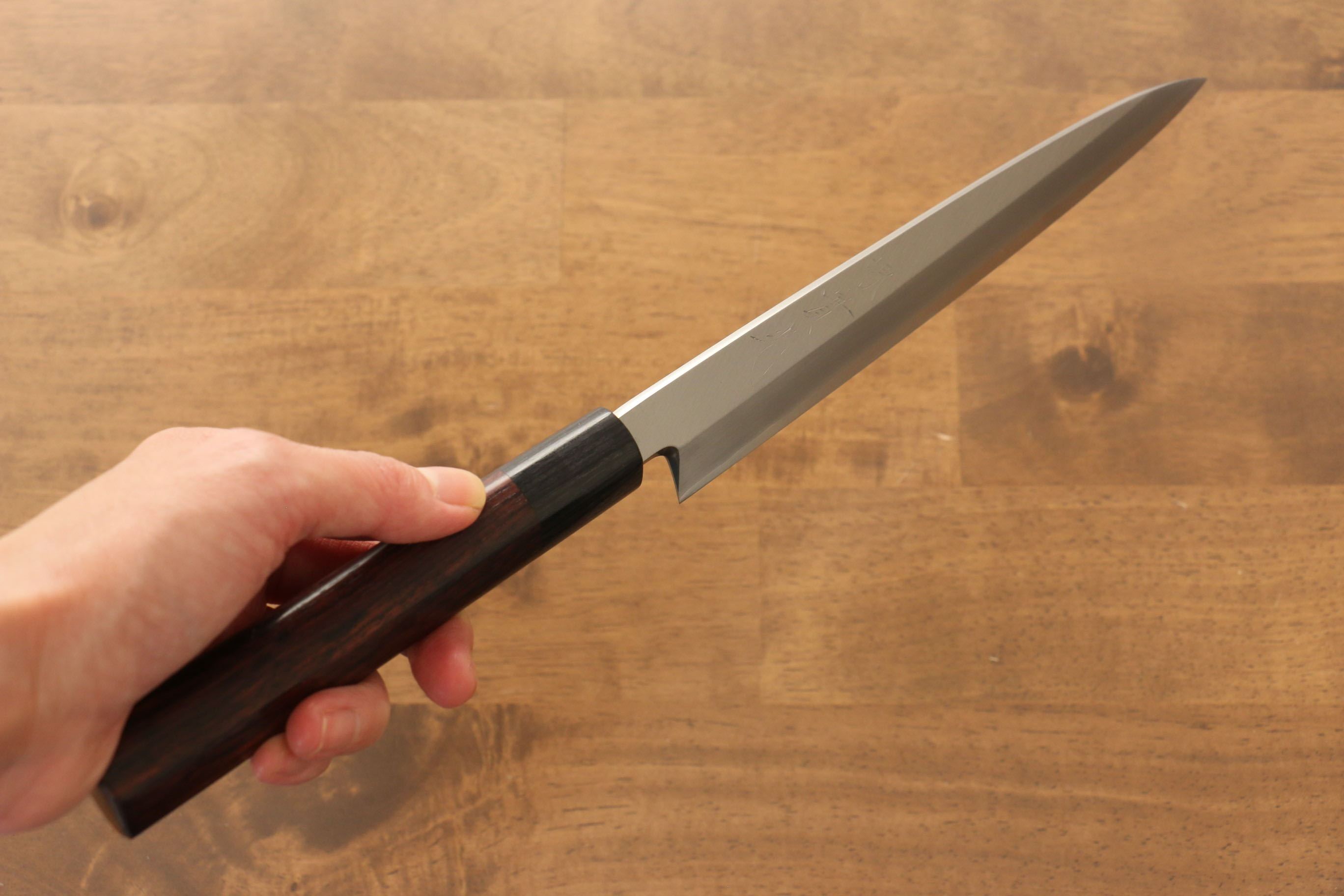 Jikko Silver Steel No.3 Yanagiba  210mm Shitan Handle - Japanny - Best Japanese Knife