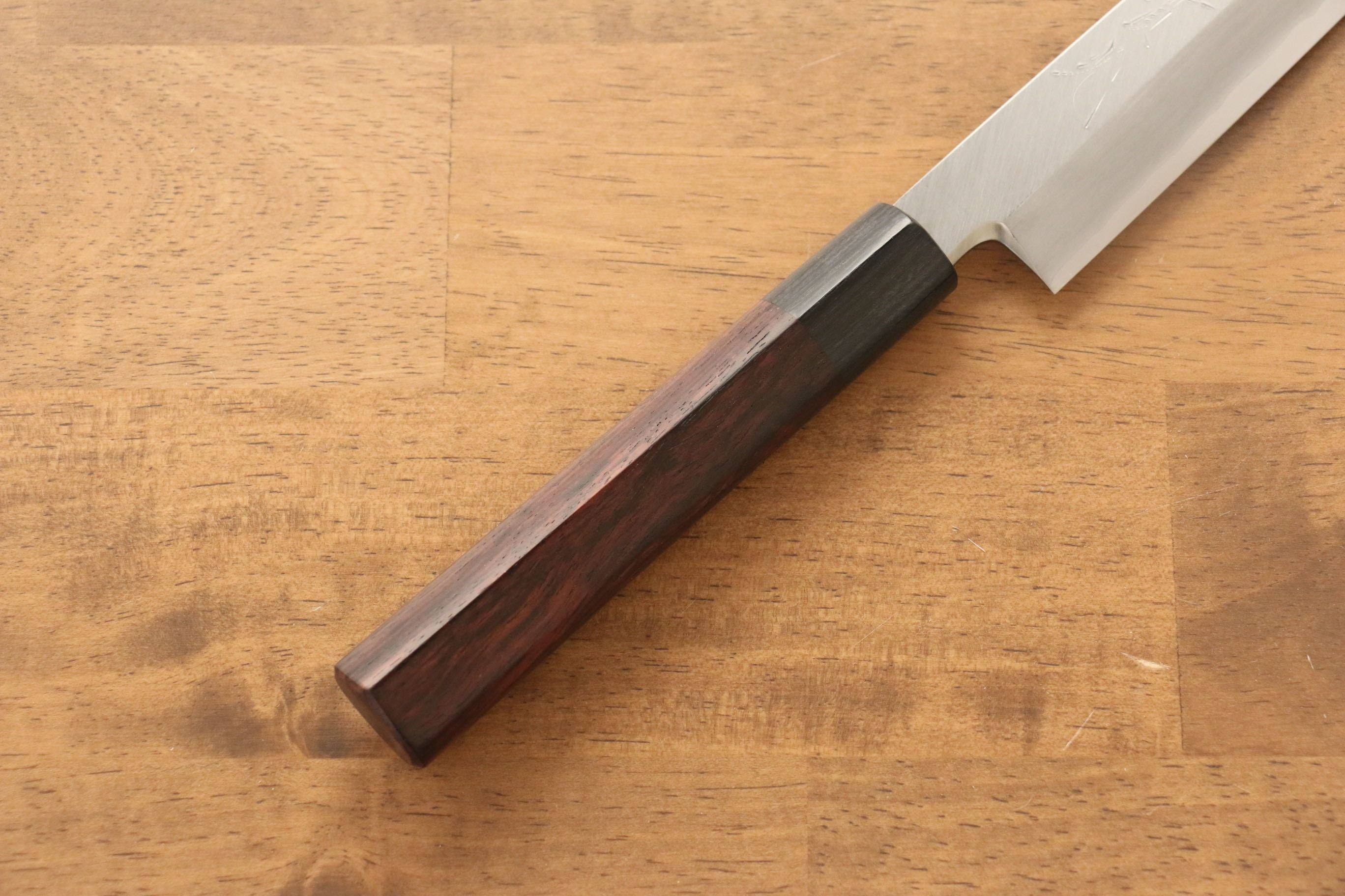 Jikko Silver Steel No.3 Yanagiba  210mm Shitan Handle - Japanny - Best Japanese Knife