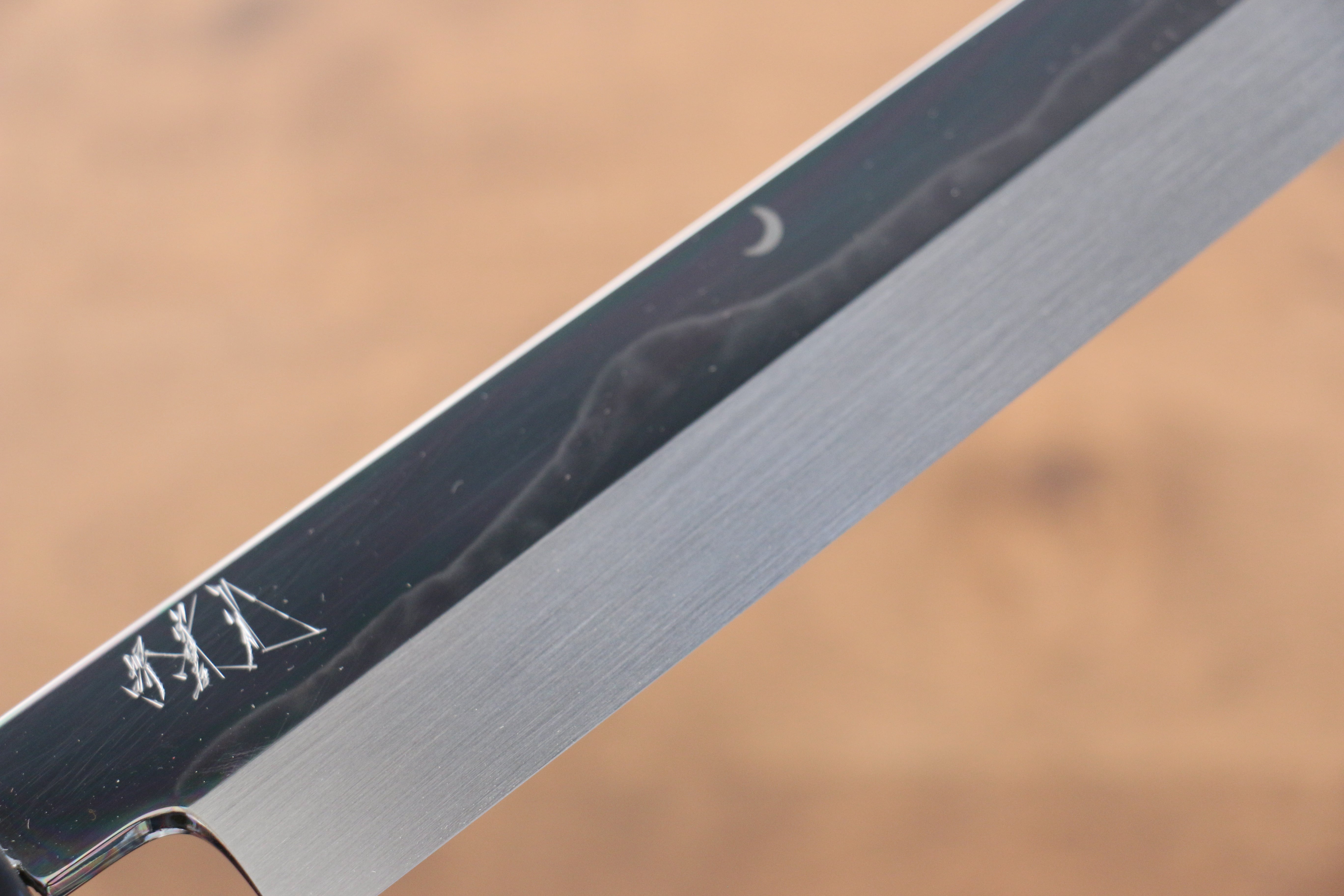 Jikko Fujisan Honyaki White Steel No.3 Mirrored Finish Sakimaru Yanagiba  270mm Ebony Wood Handle - Japanny - Best Japanese Knife