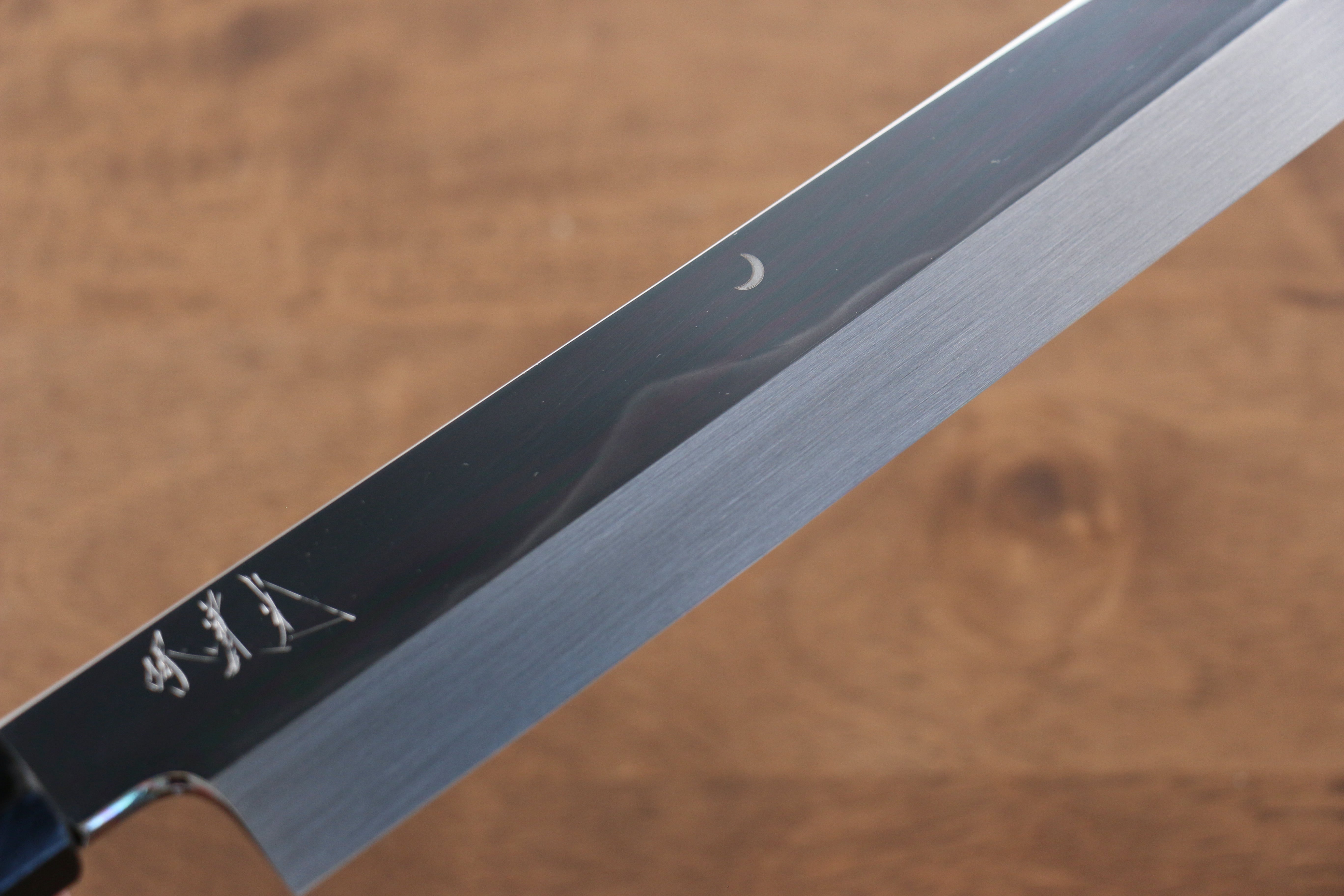 Jikko Fujisan Honyaki White Steel No.3 Mirrored Finish Sakimaru Yanagiba  300mm Ebony Wood Handle - Japanny - Best Japanese Knife