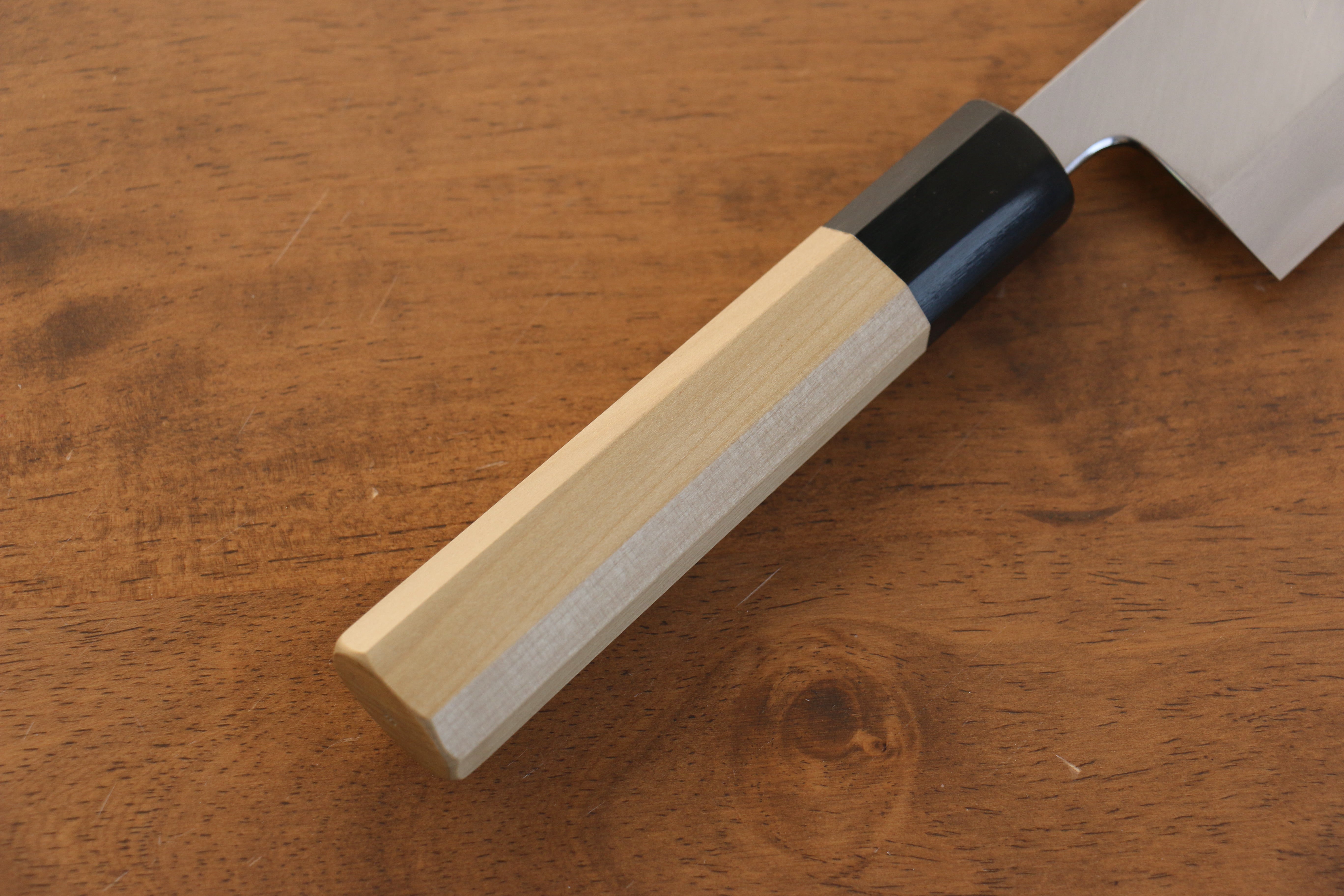 Jikko Arata White Steel No.2 Santoku  180mm Magnolia Handle - Japanny - Best Japanese Knife