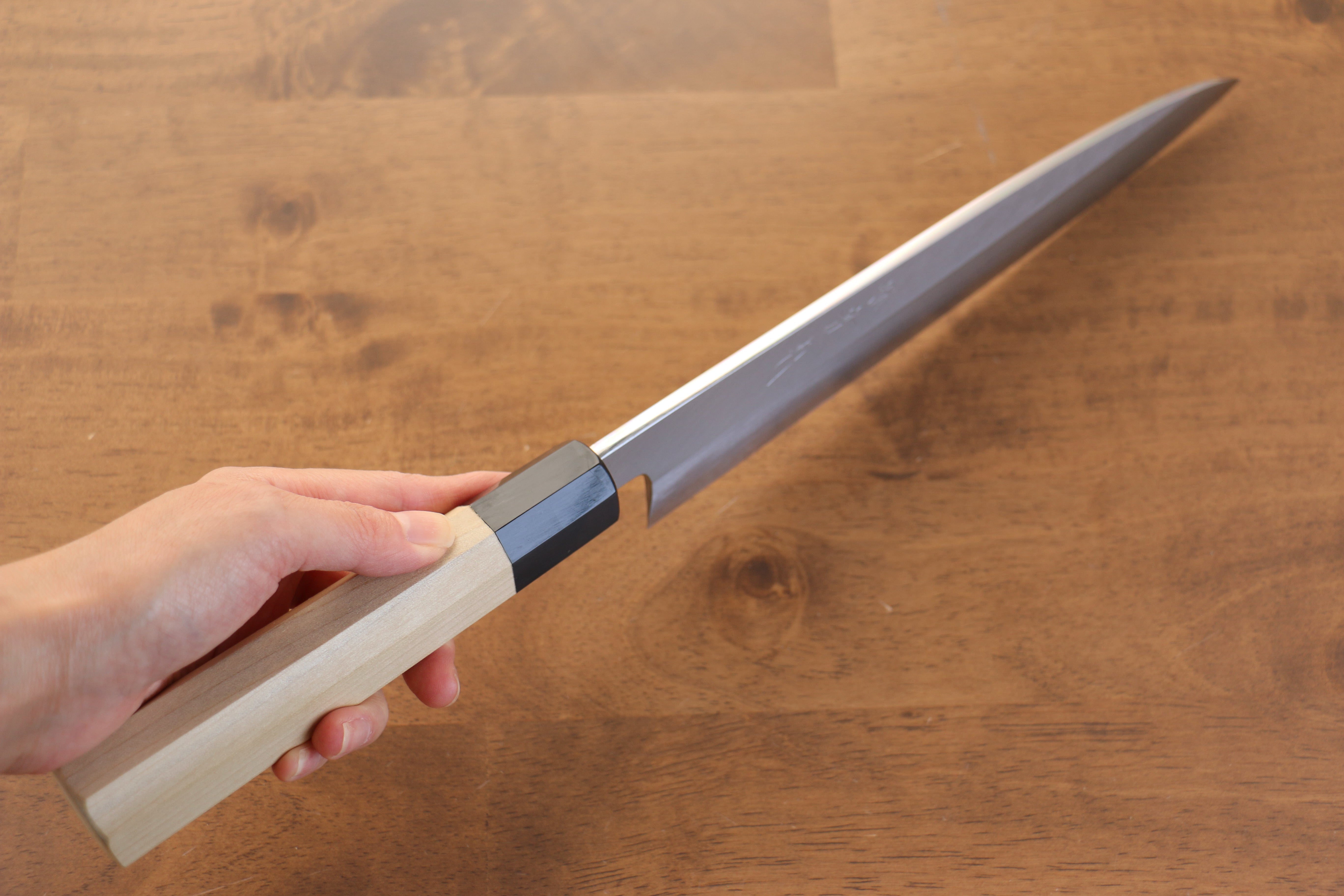 Jikko Arata White Steel No.2 Gyuto  240mm Magnolia Handle - Japanny - Best Japanese Knife