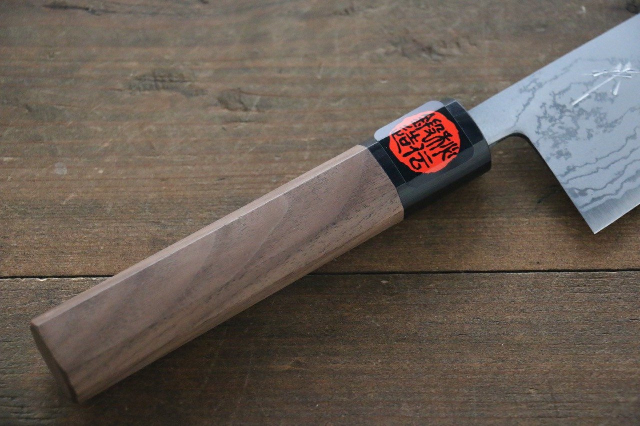 Shigeki Tanaka Blue Steel No.2 Damascus Gyuto 210mm Walnut Handle - Japanny - Best Japanese Knife
