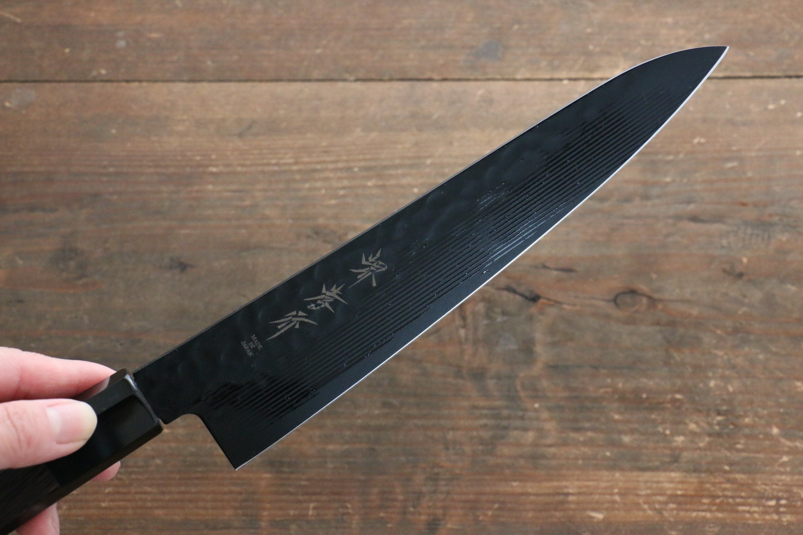 Sakai Takayuki Sakai Takayuki Kurokage VG10 Hammered Teflon Coating Gyuto & Petty 150mm with Wenge Handle Set - Japanny - Best Japanese Knife