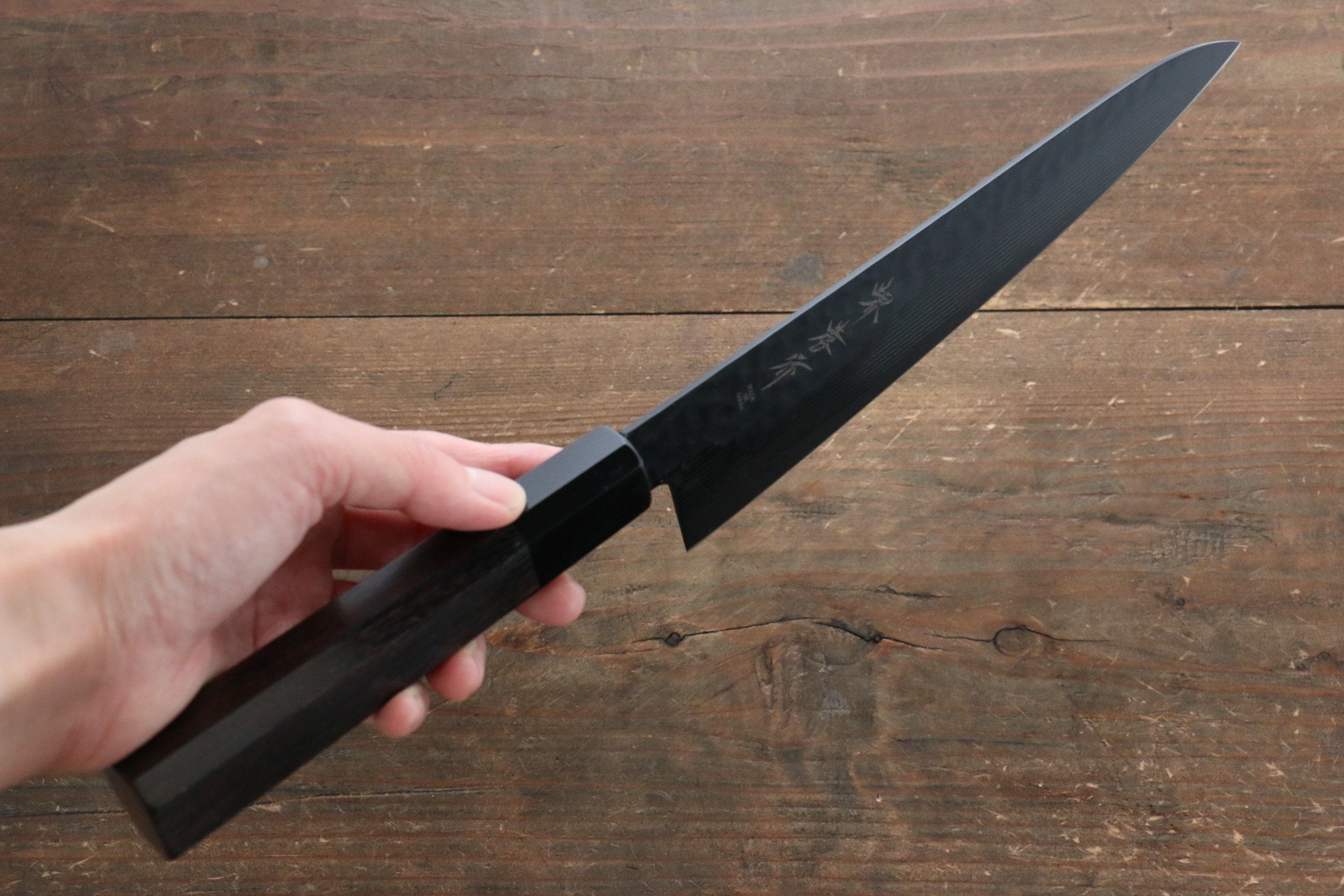 Sakai Takayuki Sakai Takayuki Kurokage VG10 Hammered Teflon Coating Gyuto, Santoku & Petty 150mm with Wenge Handle Set - Japanny - Best Japanese Knife